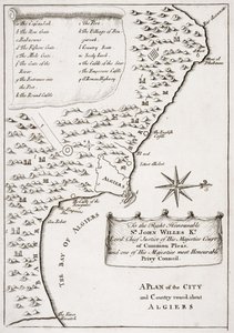 A Plan of the City and Country Around Algiers by English School